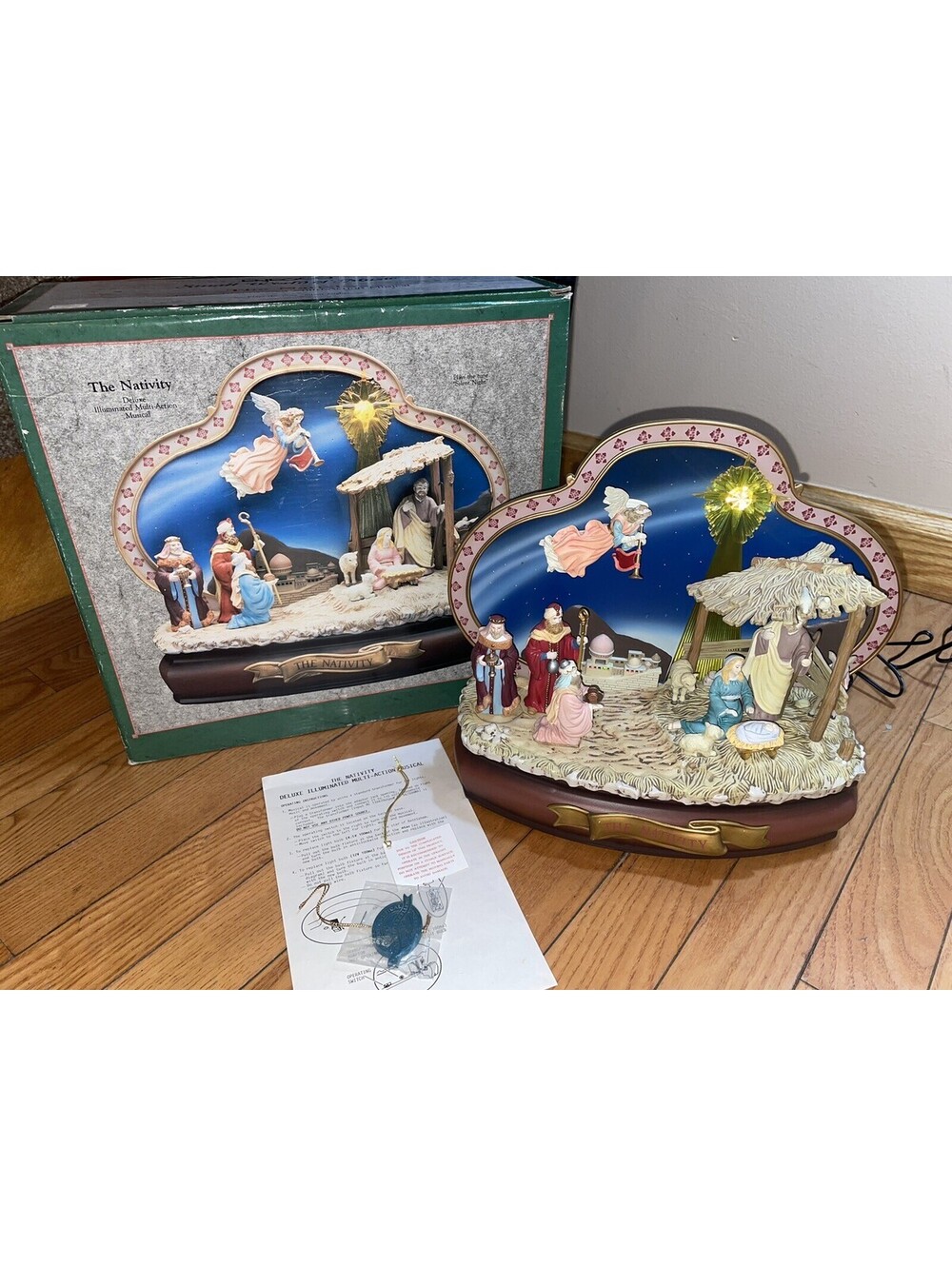 Enesco The Nativity Deluxe Illuminated Multi Action Musical Silent Night